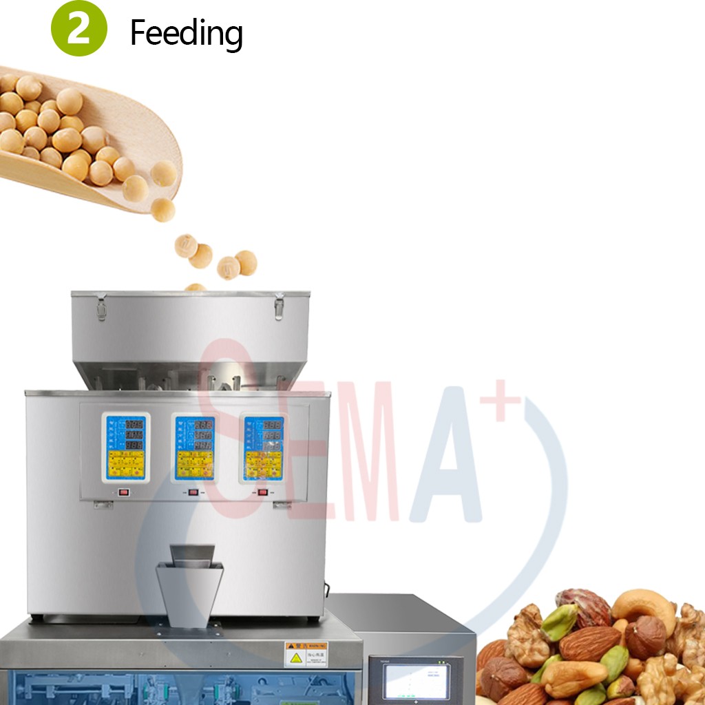 Dried fruit pistachio cashew independent bag herbal food granules rice grain packaging machine