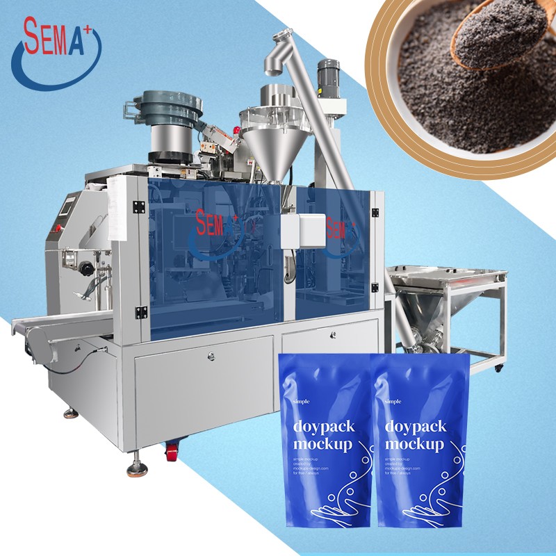 Automatic 50g 100g 500g coffee powder milk powder packaging machine Curry powder filling machine with scoop