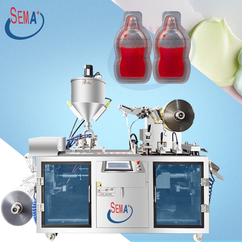 Honey bubble BBQ sauce blister packaging machine olive oil chocolate jam tomato sauce liquid packaging machine