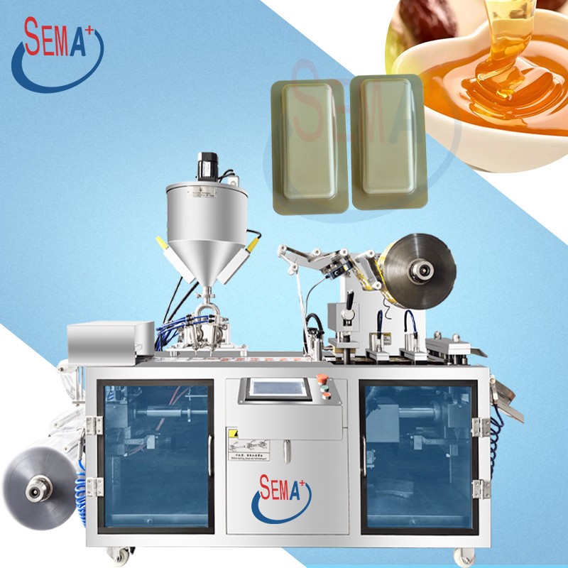 Honey bubble BBQ sauce blister packaging machine olive oil chocolate jam tomato sauce liquid packaging machine