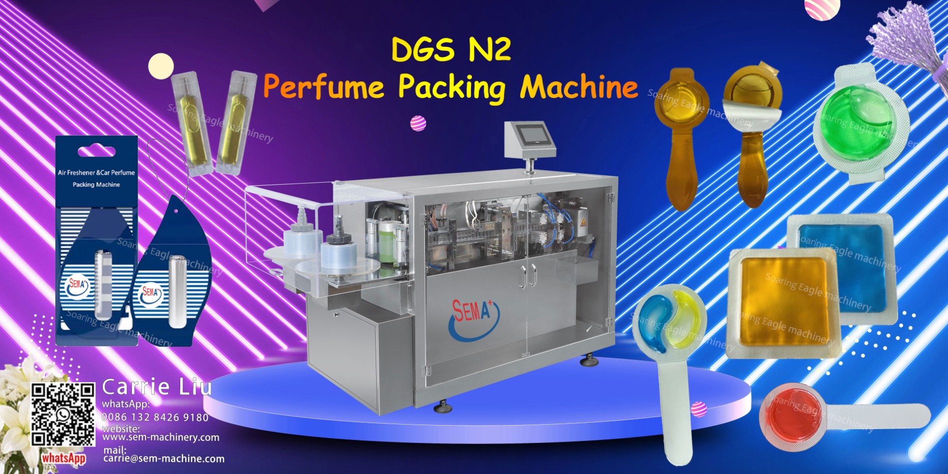 2 nozzle air fresher perfume packing machine