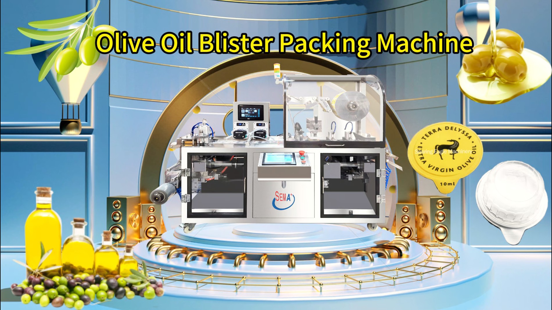 Automatic olive oil blister packing machine