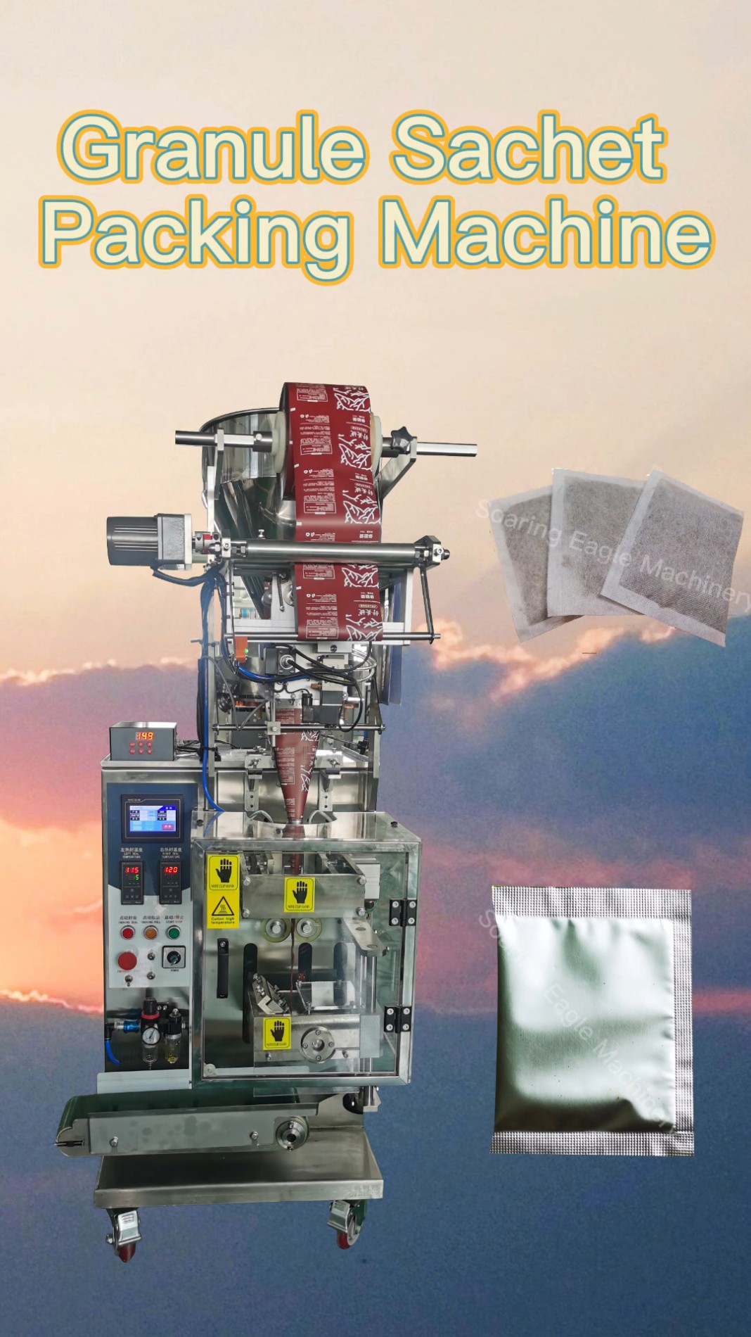 Automatic Granule sachet packing machine 3 sides sealing