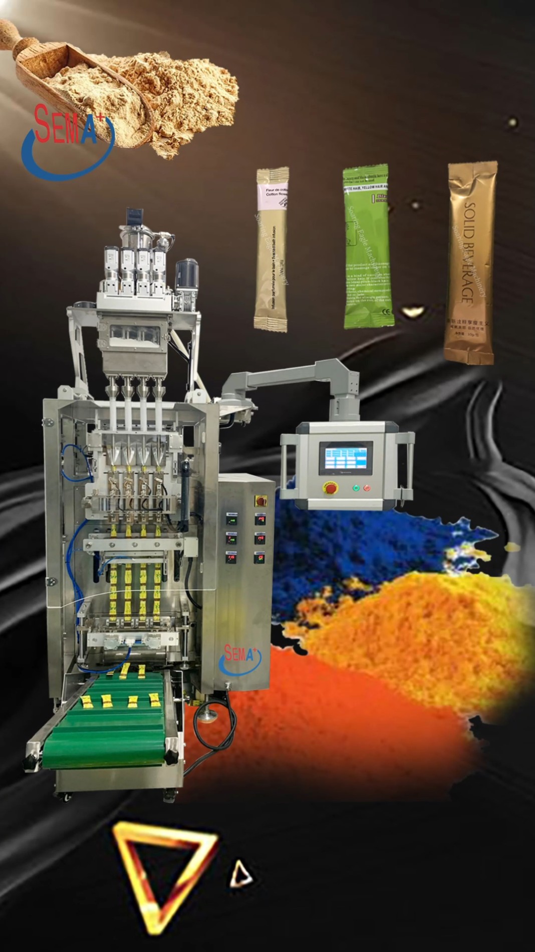 Auatomatic multi lanes stick powder packing machine