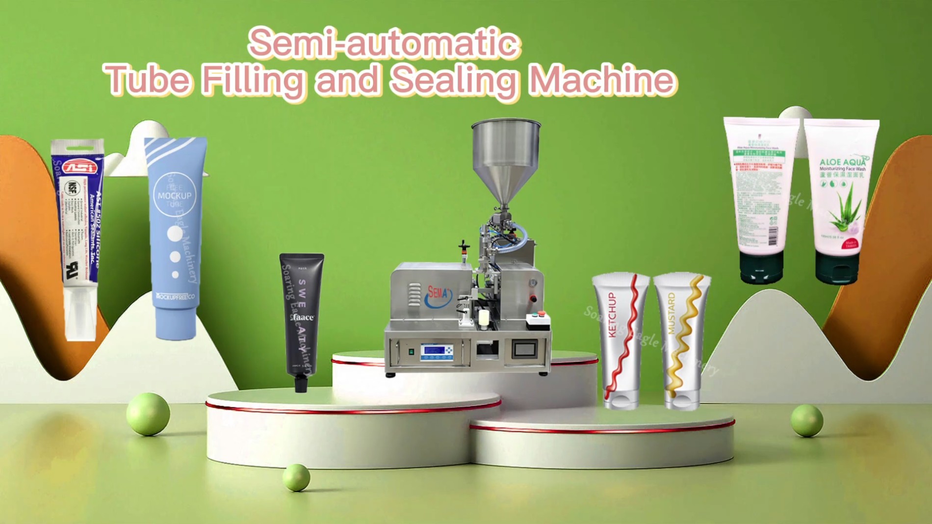 Semi automatic tube filling and sealing machine