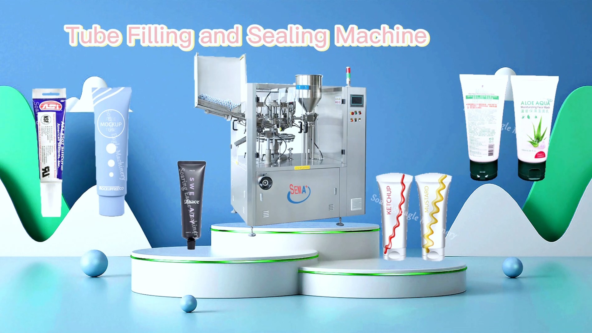 Automatic plastic tube alu tube filling and sealing machine #palstic tube filling and sealing machine