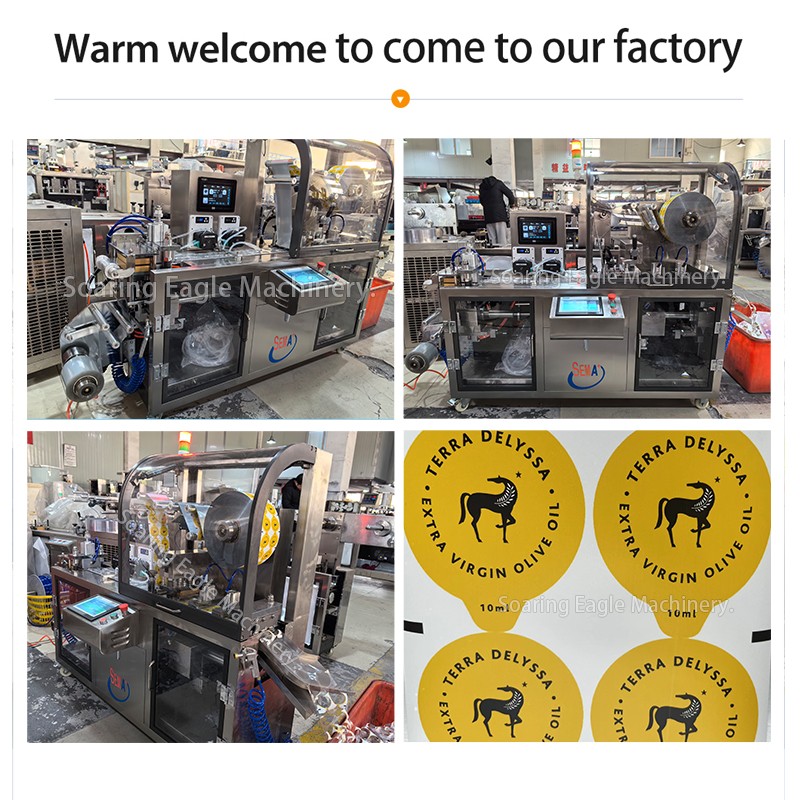 DPP Small Mini Automatic Blister Packing Machine For Honey Sauce Paste Liquid