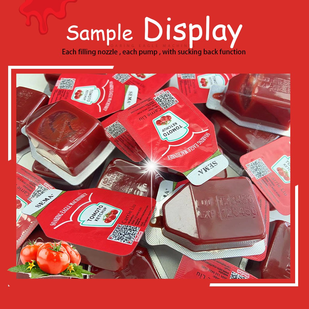 Automatic Thermoforming Ketchup Oil Mini Food Fruit Jam Sauce Chocolate Blister Packing Machine