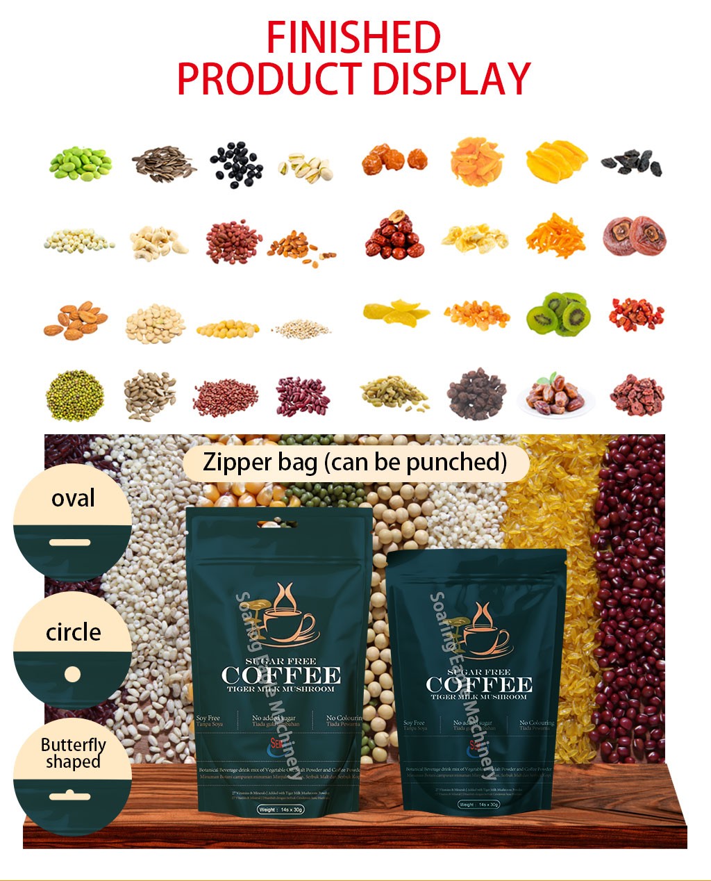 Multi heads vertical quantitative multi-function packaging nut food rice candy filling chips pouch sachet packing machine