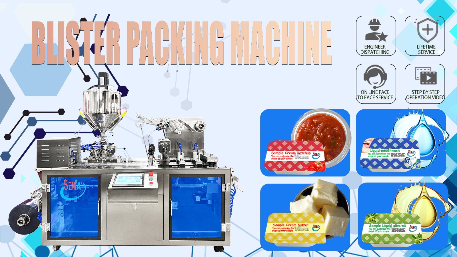 Full Automatic 20ml cream paste forming filling sealing blister packing machine