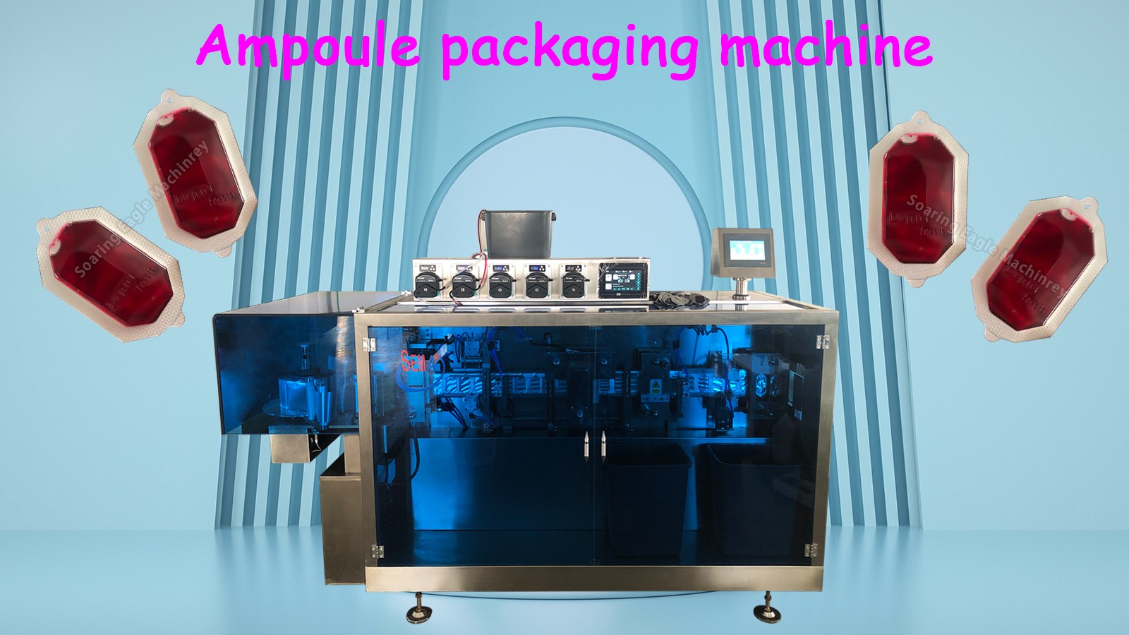 automatic plastic ampoule car air freshener vial form fill seal perfume liquid packing machine