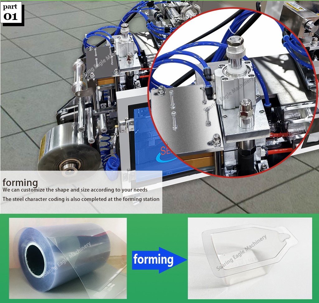 Fully automatic blister packaging machine forming sealing cutting tomato sauce ketchup blister packing machine