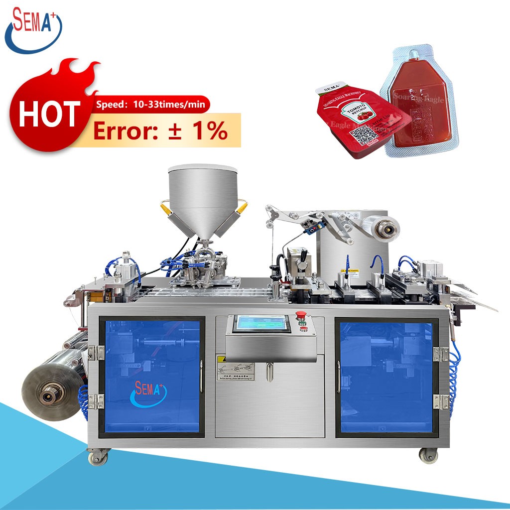 Fully automatic blister packaging machine forming sealing cutting tomato sauce ketchup blister packing machine