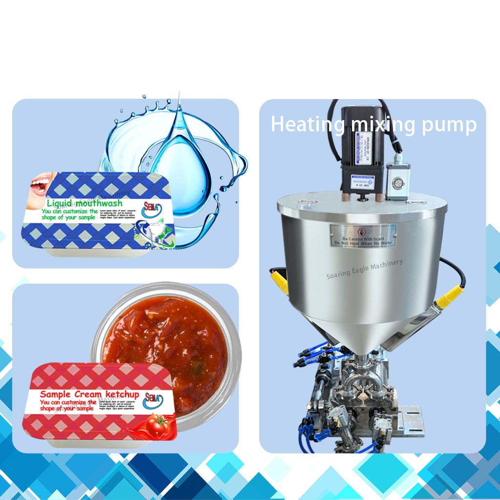 Fully Automatic Small Packing Jam Chocolate Sauce Pvc Shrink Sealing Blister Packing Machine