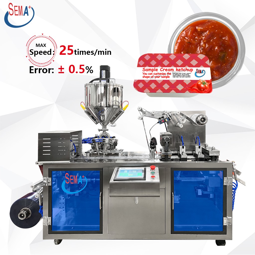 Automatic Cream Paste Tomato Sauce Plastic Filling Sealing Blister Packing Machine