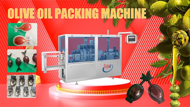 Olive oil packing machine finish production 