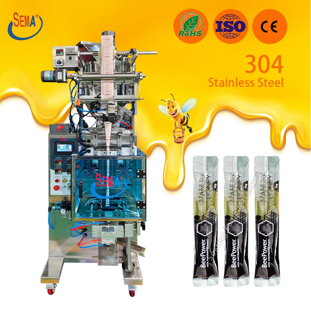 Three sets of back stick powder sachet packing machine