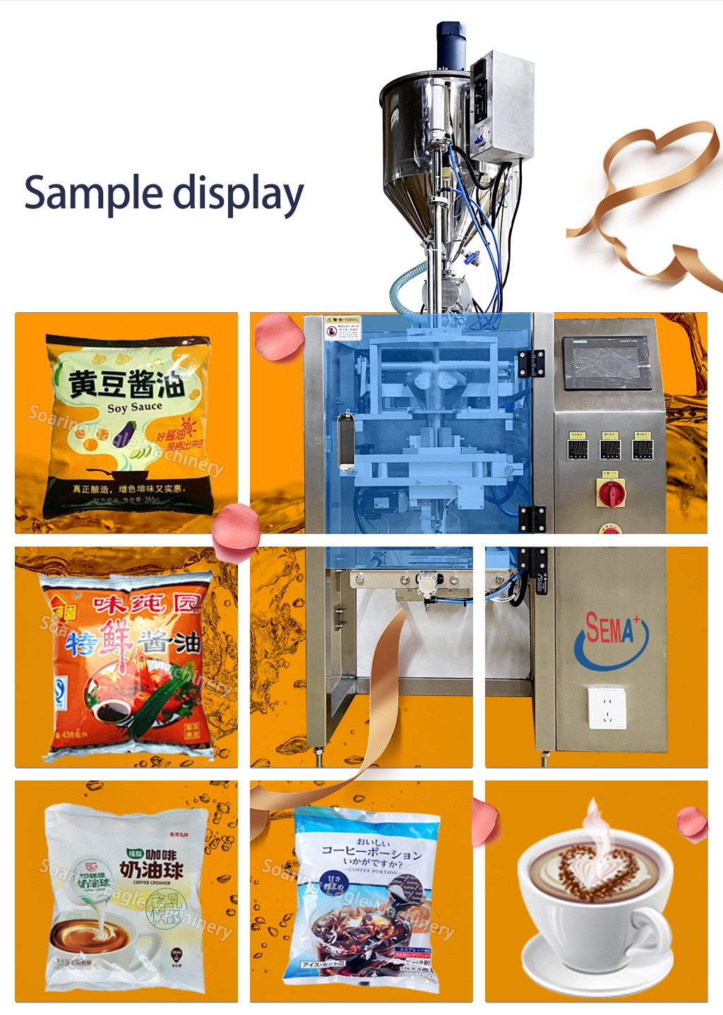 Powder Single Pack Liquid Automatic 1-20G 1-100G Pouch Food Sugar Nuts Spice Tea Oil Drinking Water Sachet Packing Machine