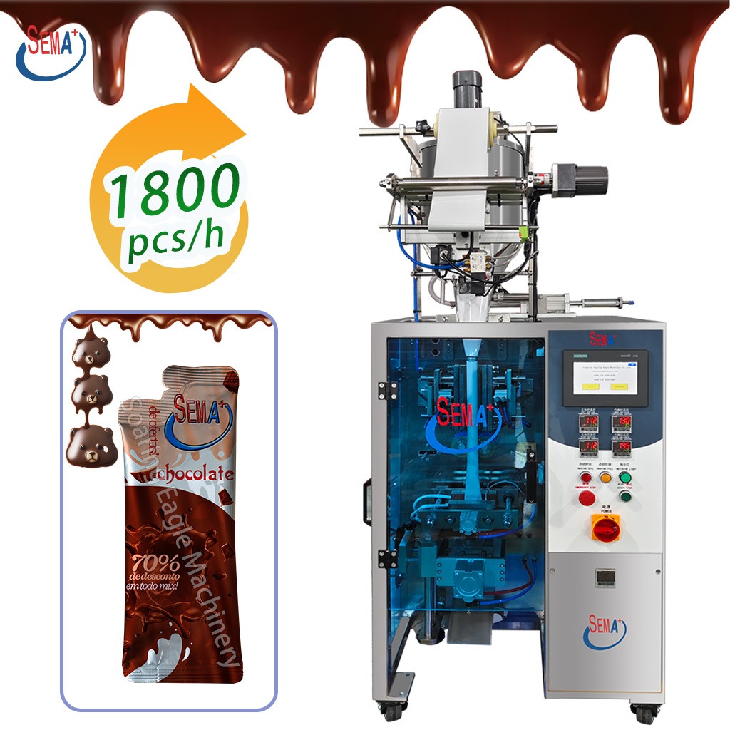 Liquid Pouch Filling Powder Honey Olive Oil Food Shampoo Spice Cooking Oil Irregular Sachet Packing Machine