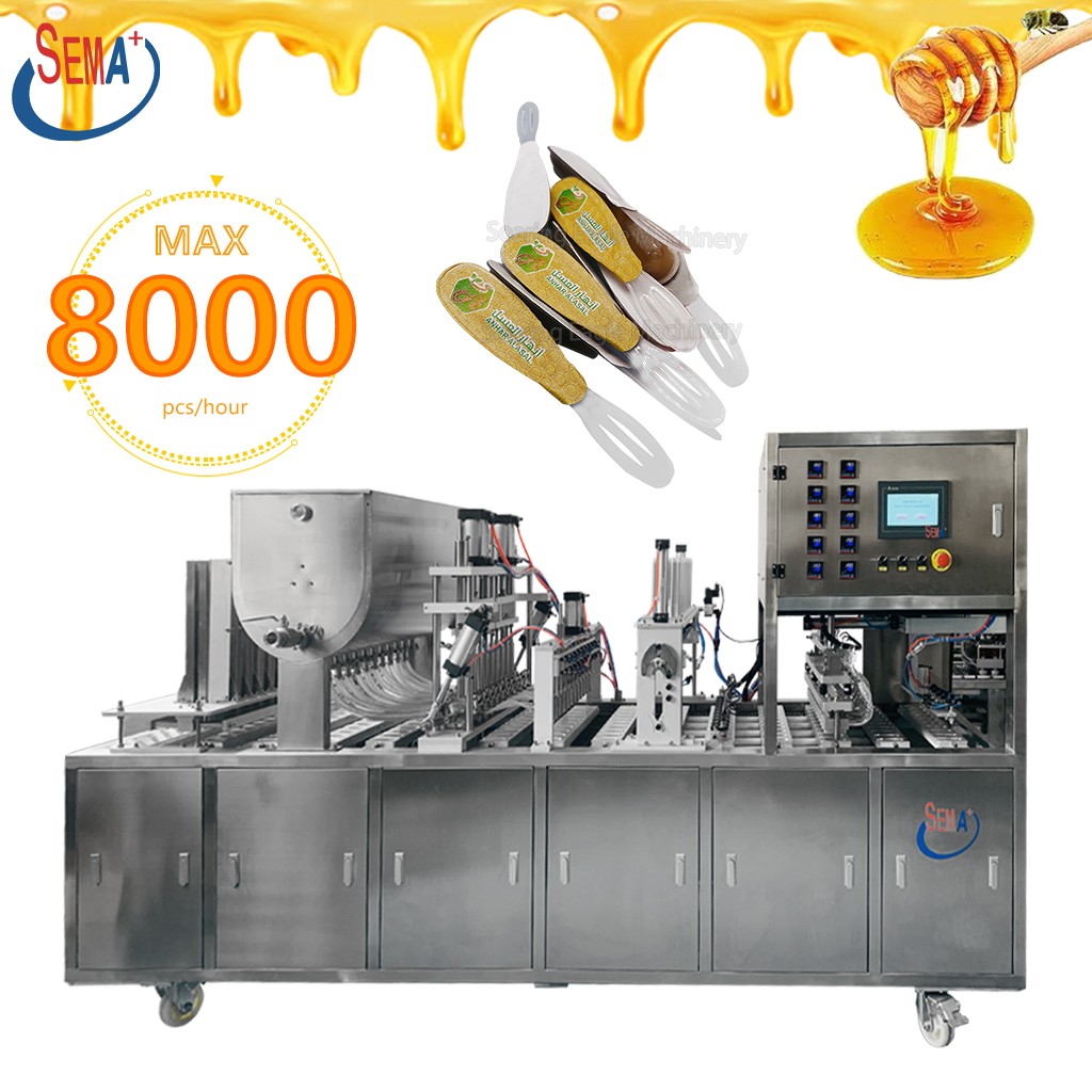 Linear Type Customized Honey Spoon Filling and Sealing Machine Packing Machine