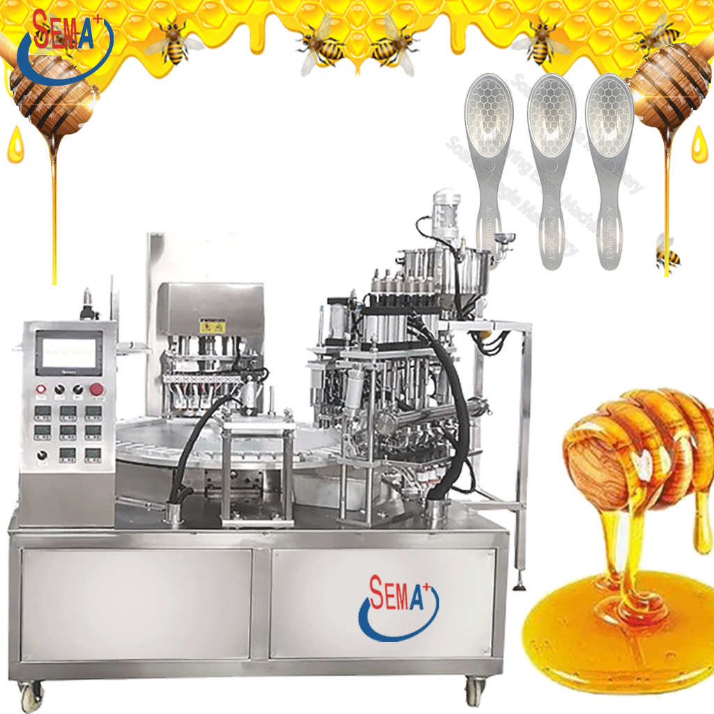 Honey Spoon Filling Sealing Packaging Machine Fully Automatic