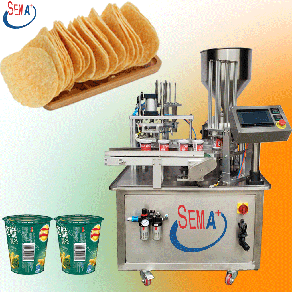 Rotary Automatic Tea Cup Filling and Sealing Machine Plastic Cup Druit Jam Noodles Mayonnaise Ketchup Filling Sealing Machine