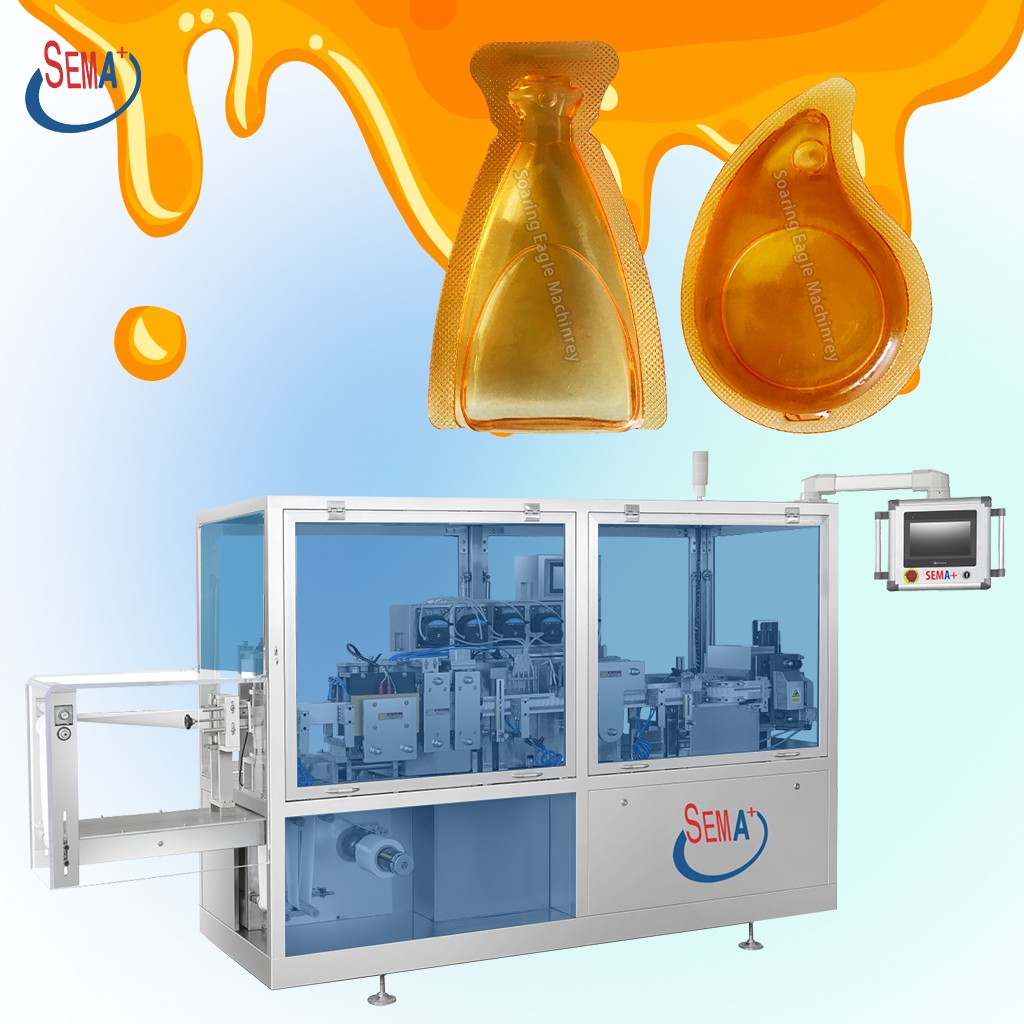One Hand Open Packing Machine Cosmetic Shampoo Olive Oil Ampoule Filling Machine