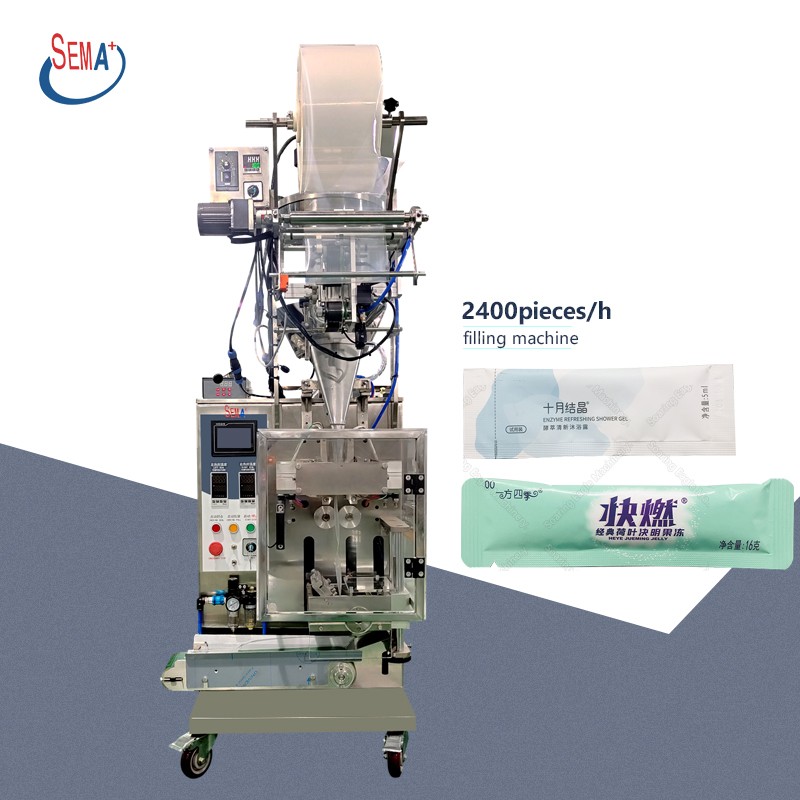 Three side sealing paste sachet packaging machine
