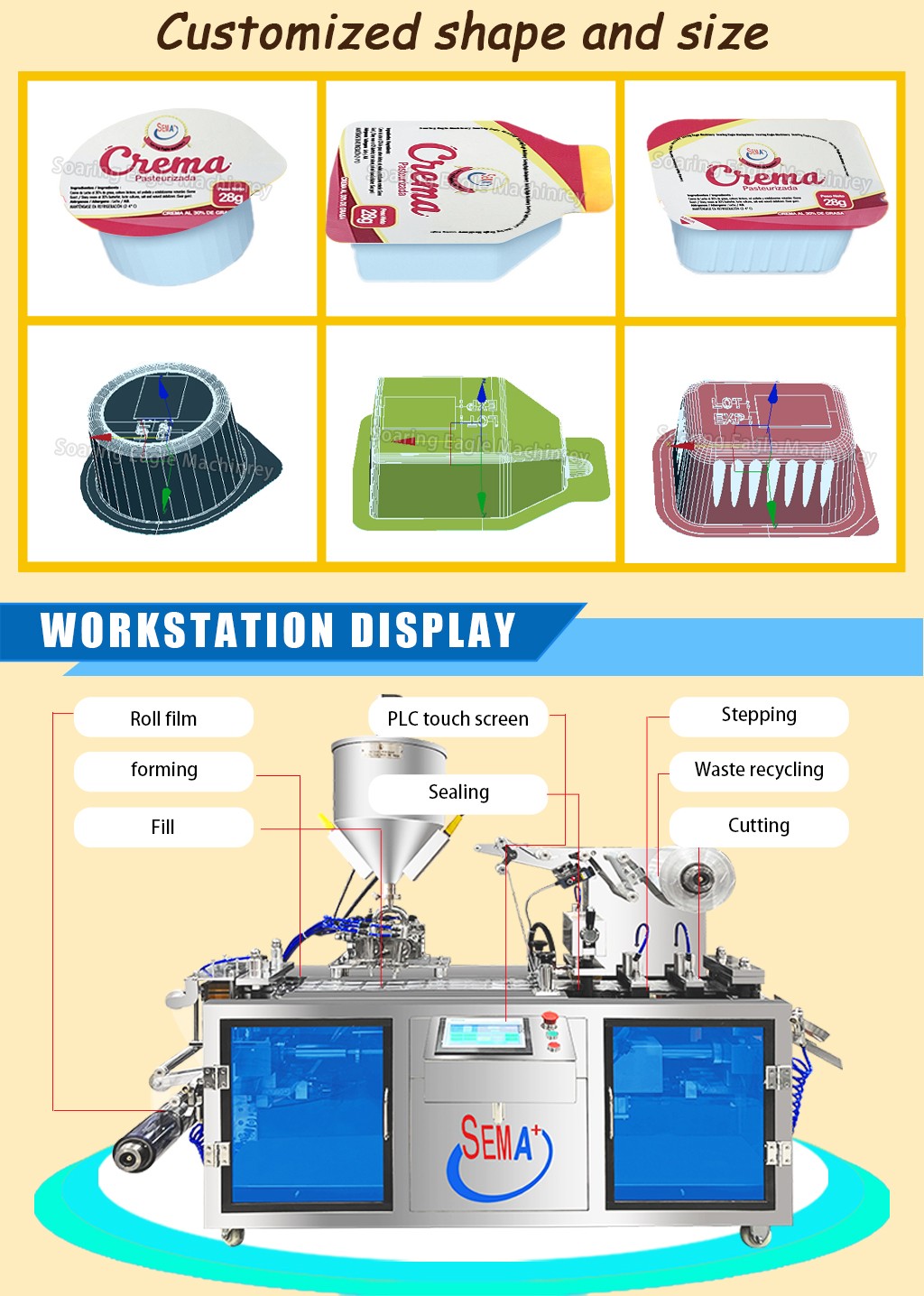 Full Automatic Chocol Jam Butter Mayonnaise with Seeds Blister Form Fill Seal Packaging Blister Pack Machine for Honey Full Automatic Chocol Jam Butter Mayonnaise with Seeds Blister Form Fill Seal Packaging Blister Pack Machine for Honey