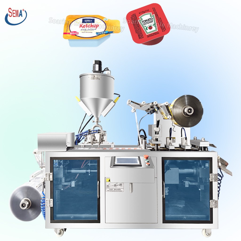 Fully Automatic Double Pump Tomato Sauce Jam Chocolate Honey Blister Packaging Machine Filling Machine Fully Automatic Double Pump Tomato Sauce Jam Chocolate Honey Blister Packaging Machine Filling Machine