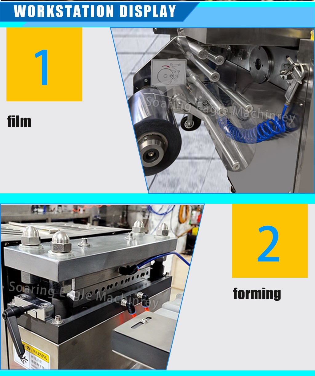 Automatic Blister Food BBQ Sauce Heart-shaped Honey Cream Chocolate Liquid Blister Filling Sealing Blister Packaging Machine