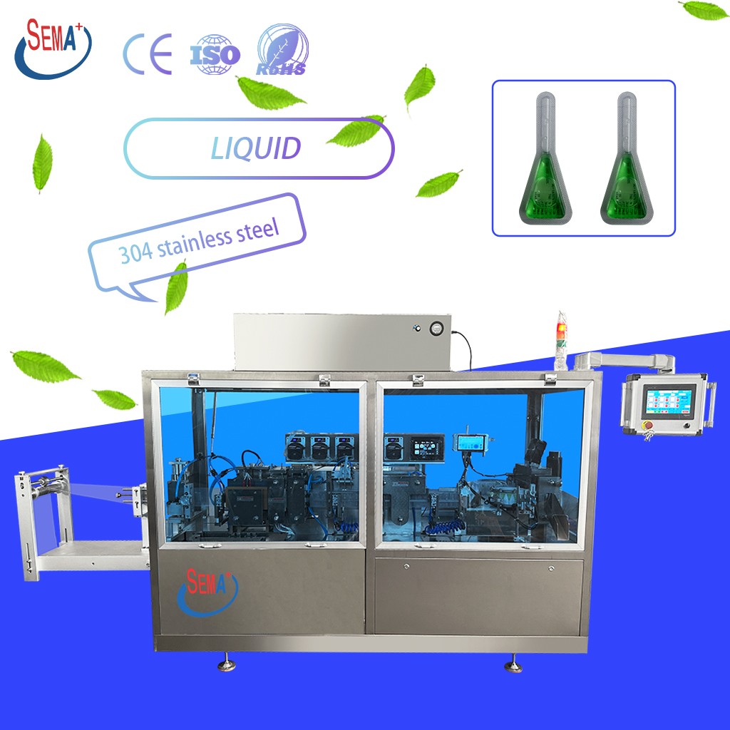 Automatic Electric PLC Pump Filling Machine for Olive Oil Juice Milk Pet Liquid with Easy Open Ampoule Packaging