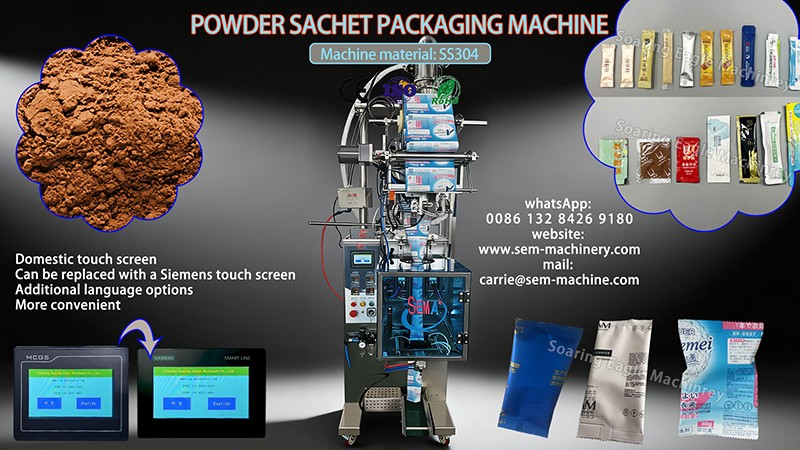 Customized powder sachet packaging machine from a customer in Togo