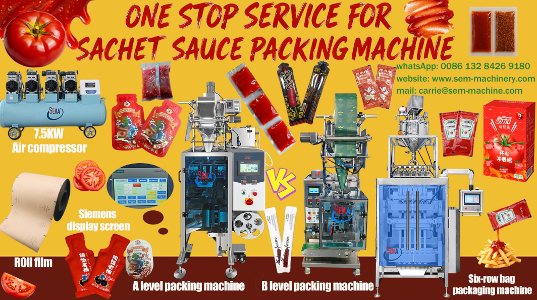 One-stop sauce sachet packaging machine