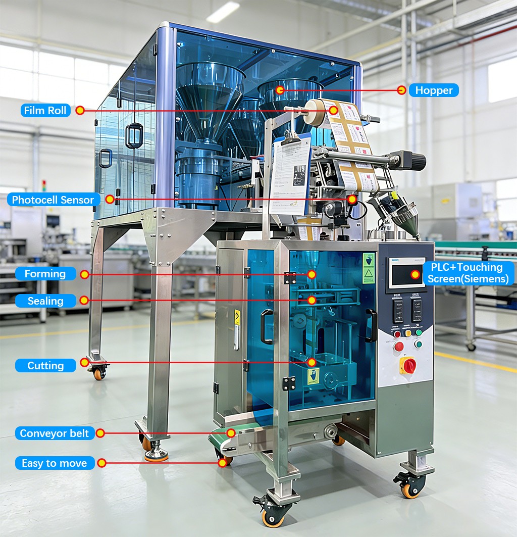 High-Speed Automatic Tablets, Capsules Packing Machine Multifunction Individual Package Pouch Filling High-Speed Automatic Tablets, Capsules Packing Machine Multifunction Individual Package Pouch Filling