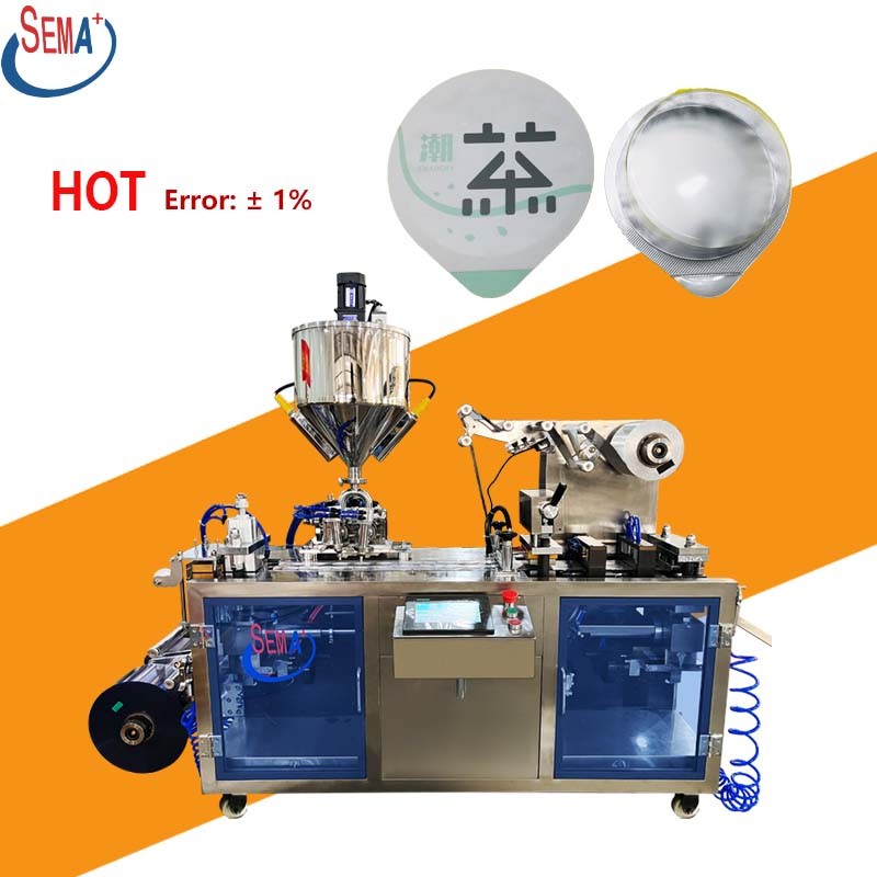 Automatic Plastic Full Sealing Ketchup Peanut Butter PLC Control Chocolate Truffles Honey Blister Packing Machine