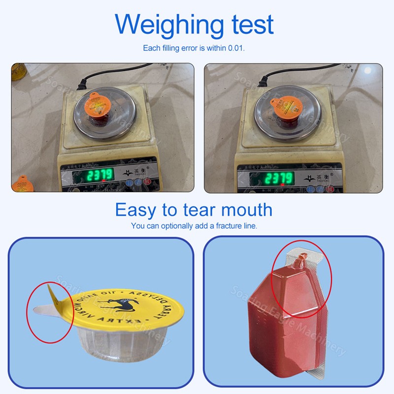 Automatic Sauces Ketchup Forming Easy Open High Frequency Sealing Butter Blister Packing Machine Automatic Sauces Ketchup Forming Easy Open High Frequency Sealing Butter Blister Packing Machine