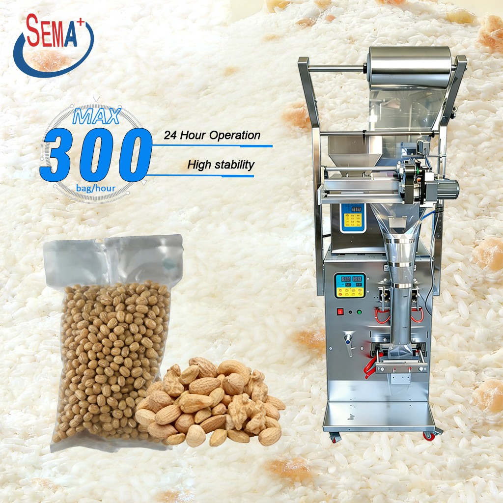 Nuts Peanuts Hazelnuts Vacuum Weight Stretch Film Packet Making Automatic Food Vacuum Sachet Packaging Machine
