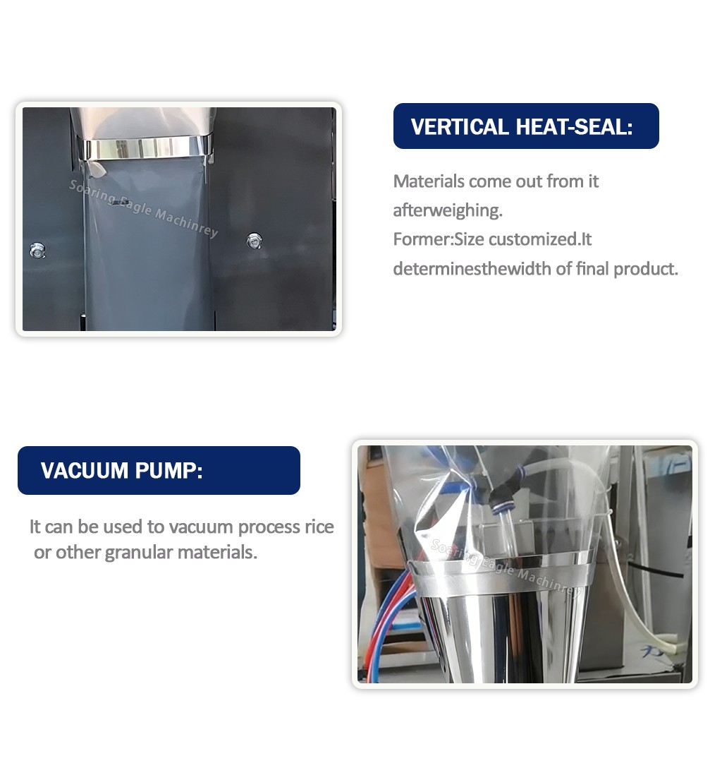 Nuts Peanuts Hazelnuts Vacuum Weight Stretch Film Packet Making Automatic Food Vacuum Sachet Packaging Machine