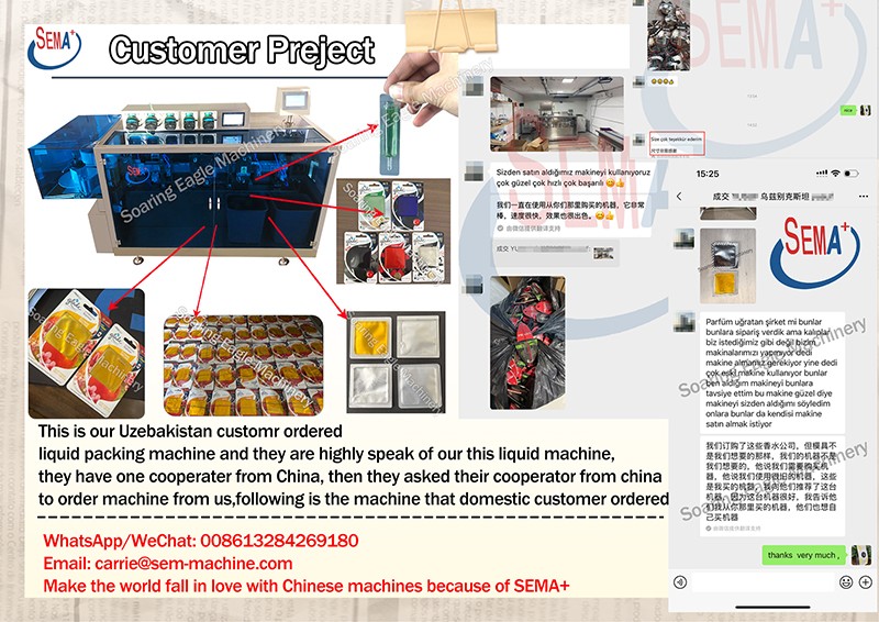 This is our Uzebakistan customr orderedliquid packing machine and they are highly speak of our this liquid machine