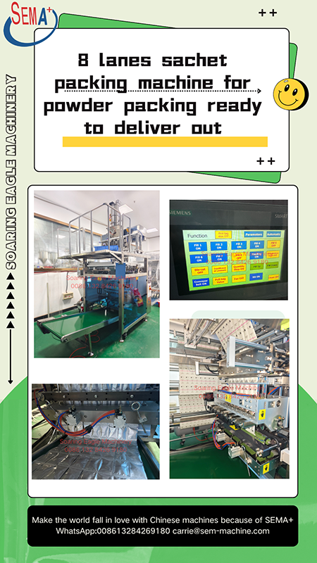8 lanes sachet packing machine for powder packing ready to deliver out