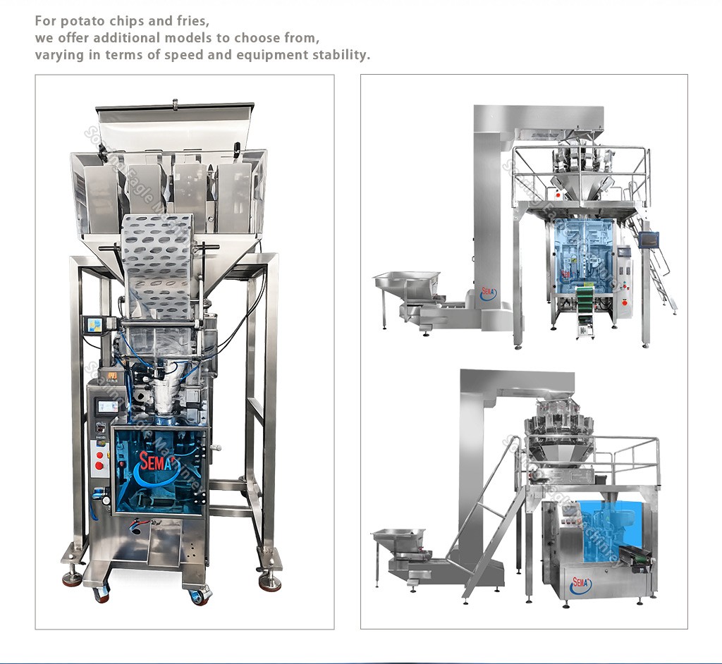 SEMA+ Fully Automatic Vertical Puffed Food Bag Packaging Machine for Potato Chips