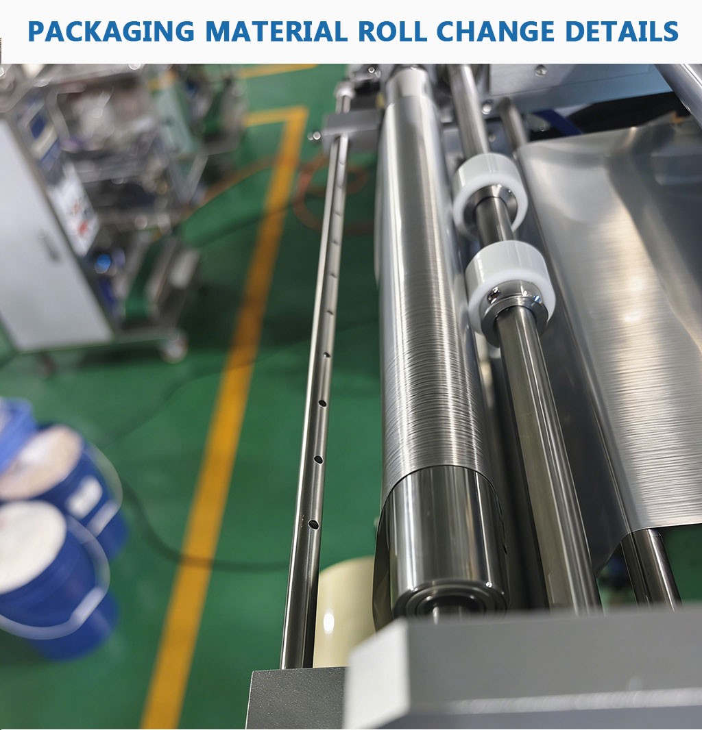 Automatic Two Pumps Shaped Bag Paste Cosmetic Samples Serum Face Cream Eye Cream Sachet Packing Machine