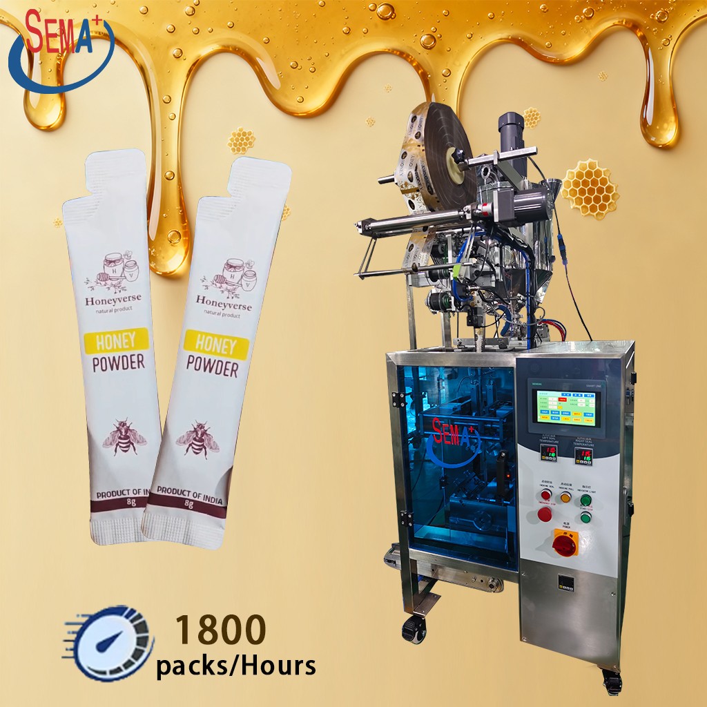 New Customised Sauce Back Sealing Pouch Honey Irregular Shaped Multi Purpose Food Heat Seal Automatic Sachet Packing Machine