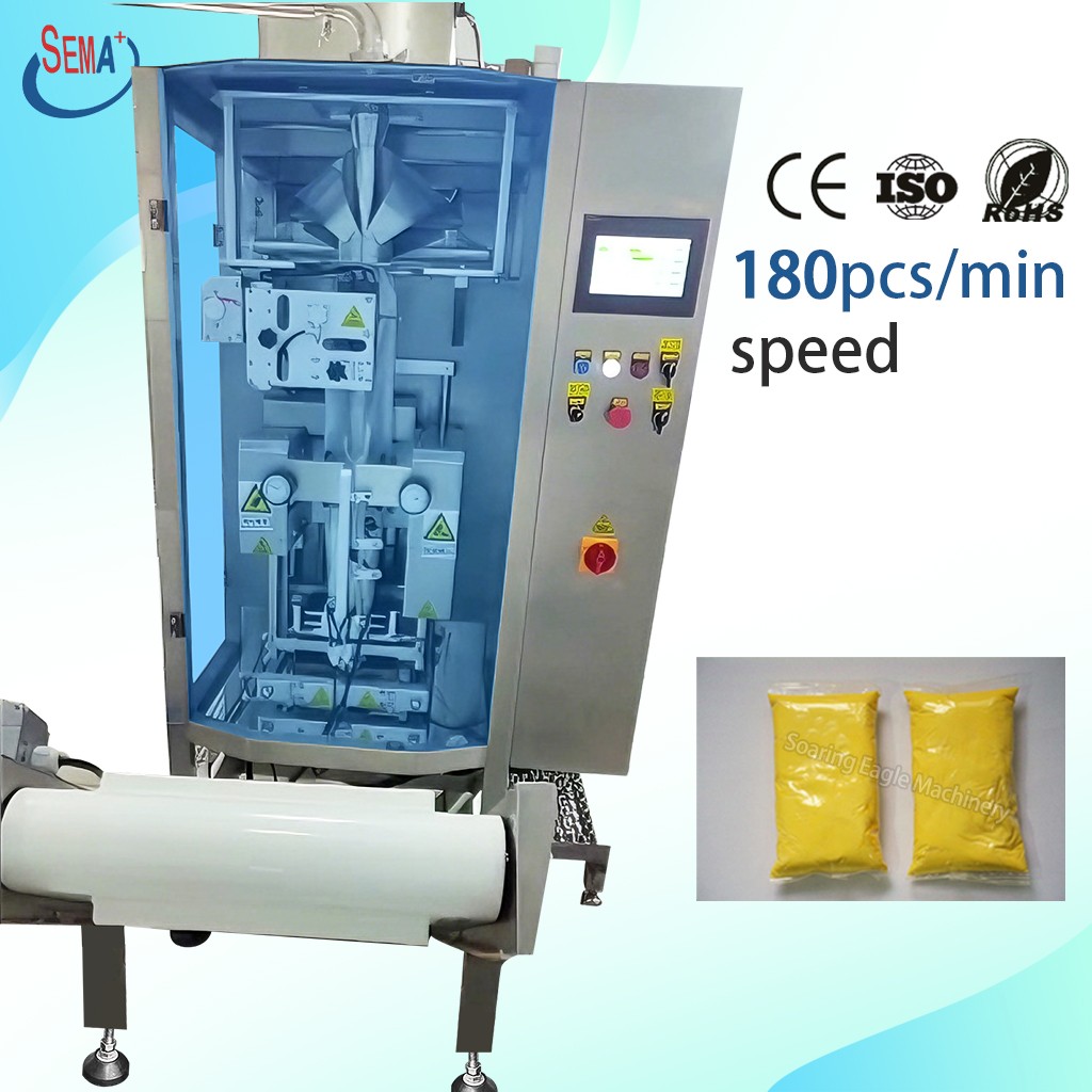 Pack Equipment Bags Seal Small Pouch 4 Side Seal Filling Automatic Protein Powder Coffee Powder Sachet Packing Machine