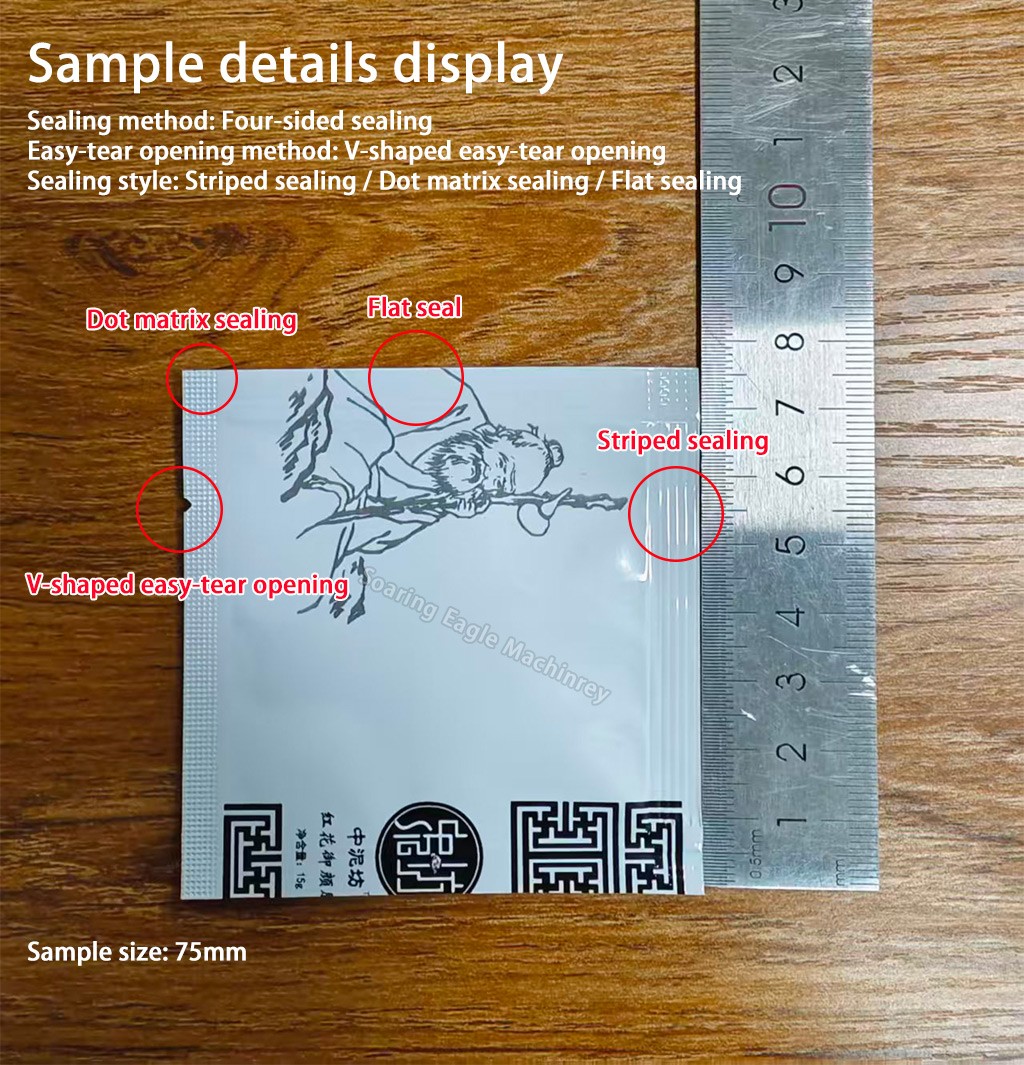 Automatic 4 Sides Sealing Paste Sachet Packing Machine of Honey Ketchup Peanut Butter Butter Teriyaki Sauce