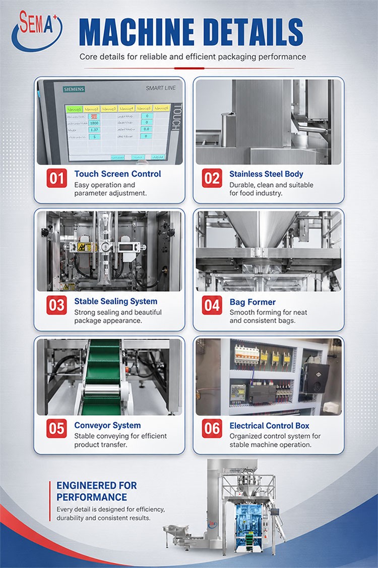 Automatic VFFS Pouch Bag Packing Machine for Rice and Grains Automatic VFFS Pouch Bag Packing Machine for Rice and Grains