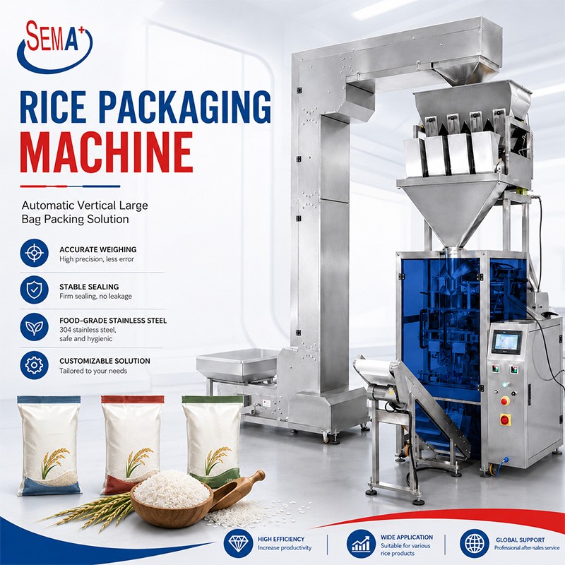 Automatic VFFS Pouch Bag Packing Machine for Rice and Grains Automatic VFFS Pouch Bag Packing Machine for Rice and Grains