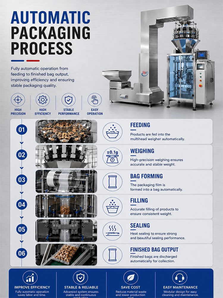 Automatic VFFS Pouch Bag Packing Machine for Mixed Nuts Automatic VFFS Pouch Bag Packing Machine for Mixed Nuts