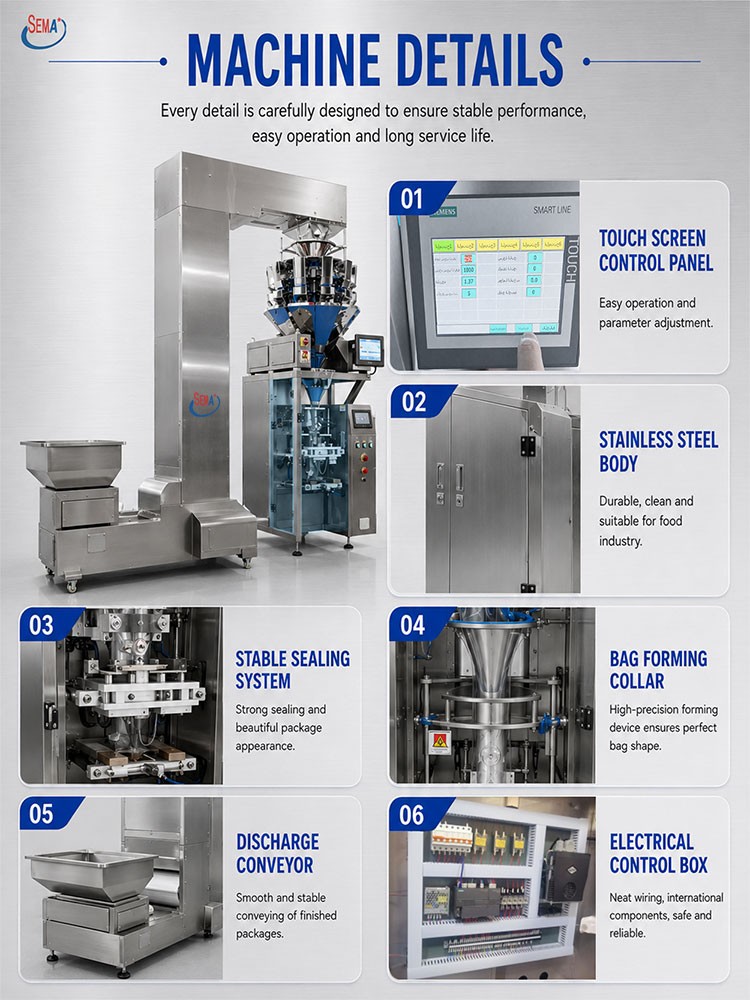 Automatic VFFS Pouch Bag Packing Machine for Mixed Nuts Automatic VFFS Pouch Bag Packing Machine for Mixed Nuts